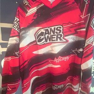 Answer Racing Red and Black Men's Jersey